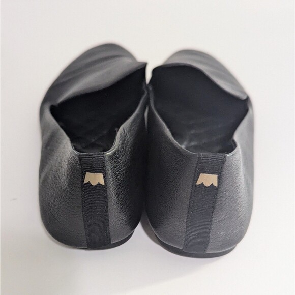 Birdies The Starling Jet Black Leather Ballet Flat - Picture 5 of 8